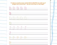 Capital letters (straight and curved) B D J P U R