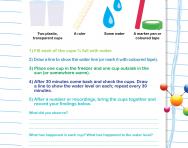 Changing liquids and solids investigation