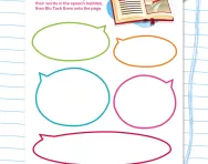 Character speech bubbles woksheet