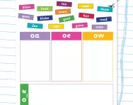 Choose oa, oe or ow worksheet