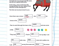 Choose the correct homophone puzzle