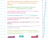 Choosing connectives football worksheet