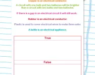 Circuits and conductors true or false worksheet