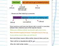Clauses in a sentence worksheet