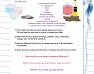 Cleaning water experiment