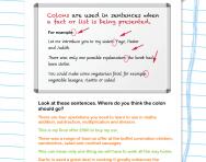 Colons revision worksheet