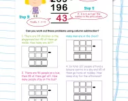 Column subtraction revision worksheet