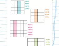 Column words: adjectives