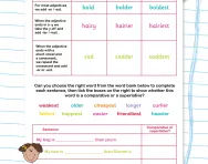 Comparative and superlative adjectives worksheet