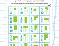 Compare and order fractions with the same denominators worksheet