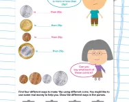 Comparing amounts of money worksheet