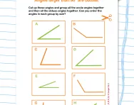 Comparing and ordering angles smaller than 180 degrees worksheet