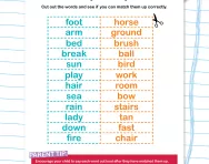 Compound words worksheet