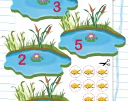 Counting and sticking numbers 1 to 5 worksheet