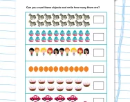 Counting and writing numbers to 20 worksheet