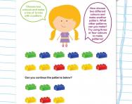 Counting items and making patterns worksheet