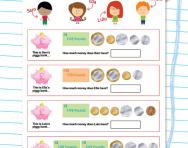 Counting notes and coins worksheet