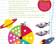 Counting to 6 board game: Race around space