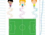 Counting up in 2s, 5s and 10s football worksheet