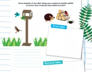 Create habitats for wildlife worksheet