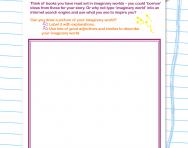 Create your own imaginary world worksheet