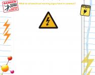 Create your own electrical warning sign