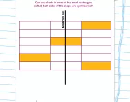 Creating a symmetrical pattern worksheet