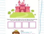 Cube numbers code worksheet
