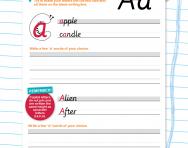 Handwriting practice: joined-up alphabet worksheets