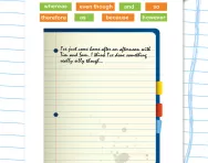 Describing events in a diary