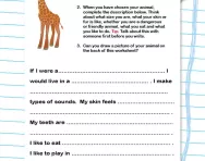 Descriptive writing practice worksheet