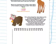 Descriptive writing using the senses