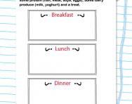 Design a healthy menu worksheet