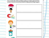 Different forces in action worksheet