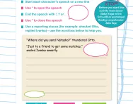 Direct speech rules and punctuation worksheet