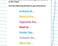 Directions hide-and-seek worksheet