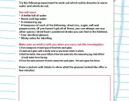 Dissolving solids in hot water activity
