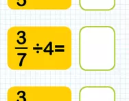 Divide proper fractions by whole numbers tutorial