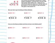 Dividing decimal numbers worksheet