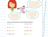 Dividing large numbers with the long division method