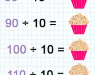 Learning division facts for the 10 times table tutorial