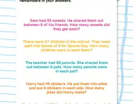 Division story problems worksheet