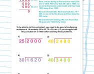 Division using chunking practice worksheet
