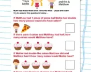 Double and halve a number worksheet