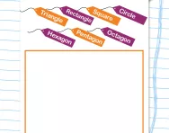 Drawing and labelling a shape picture worksheet