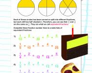 Equivalent fractions explained worksheet