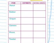 Estimate and measure length worksheet