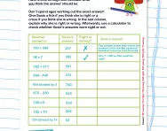 Estimating and checking calculations worksheet