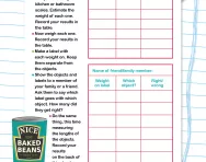 Estimating weight worksheet