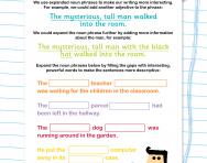 Expanding noun phrases worksheet
